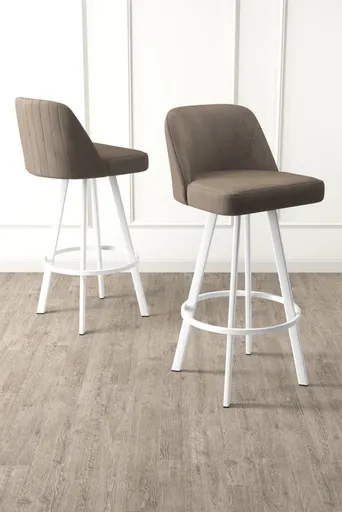 Bar Stool Set (4 Pieces) Atex - Cappuccino, White