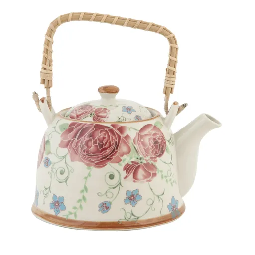 Konvička se sítkem pivoňky - 17*14*12 cm / 0,7L 6CETE0020