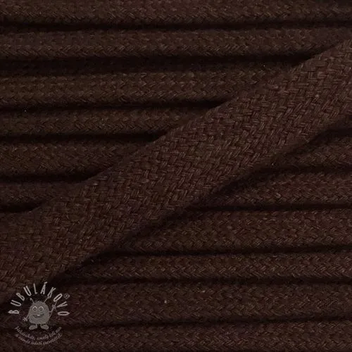 Bavlnená šnůra plochá 13 mm hnedá