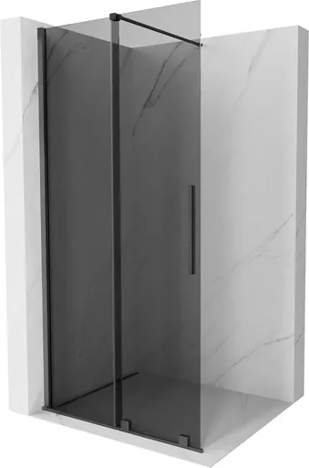 MEXEN/S Velar Sprchová zástěna posuvná Walk-in 100 x 200, grafit 8 mm, grafit kartáčovaná 871-100-000-43-66