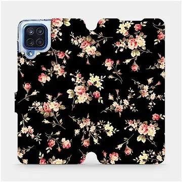 Flipové pouzdro na mobil Samsung Galaxy M12 - VD02S Květy na černé (5903516734894)