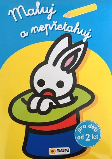 Maluj a nepřetahuj - sv.modrá, králik v klobouku - od 2 let