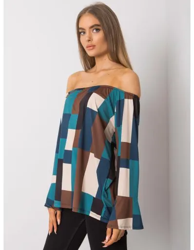 Dámská halenka vzorovaná Reggie OCH BELLA tmavě modrá