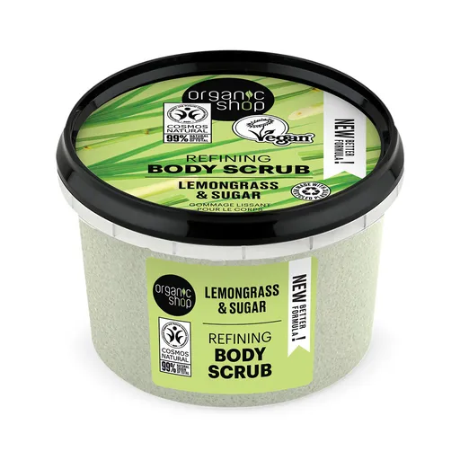 Organic Shop Koupelový cukrový peeling Organic Lemongrass & Sugar (Body Scrub) 250 ml