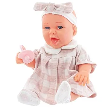 Tulimi Panenka s dudlíkem a kárko šatičkami, 28 cm - růžová (12591201)