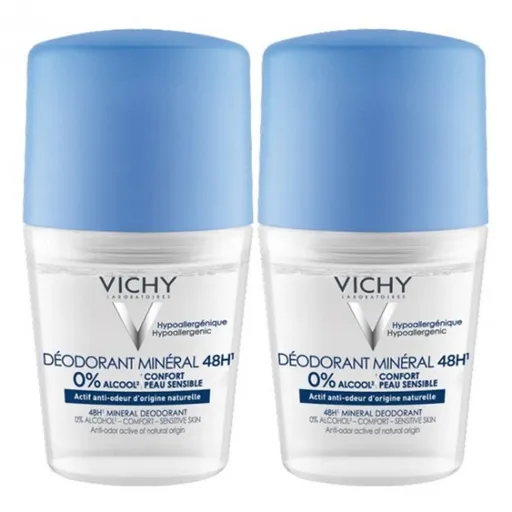 Vichy Sada minerálních kuličkových deodorantů (Mineral Deodorant) 2 x 50 ml