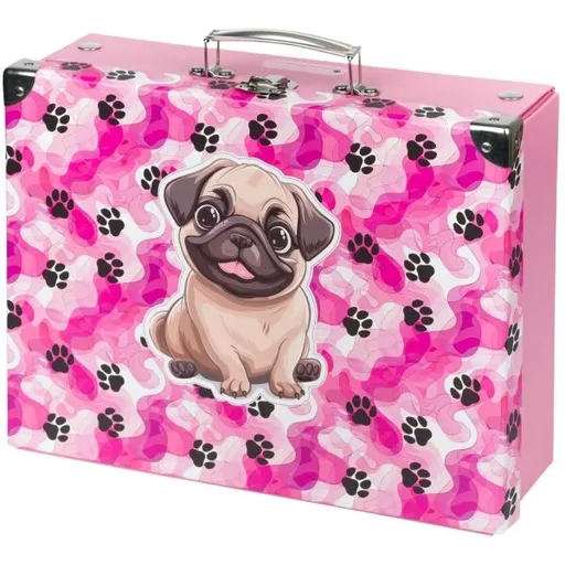 BAAGL TLAPKY Skládací školní kufřík, růžová, velikost