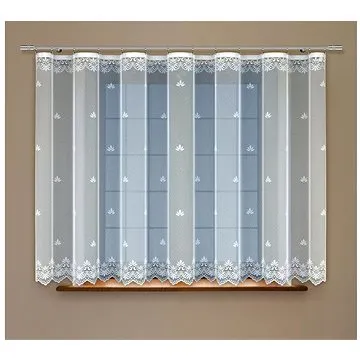 MyBestHome Dekorační žakárová záclona s řasící páskou KARELA bílá 300x160 cm (HAFT-250280/160)