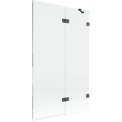 MEXEN/S Lunar vanová zástěna 2-křídlová pravá 110 x 150, transparent, grafit kartáčovaná 897-110-100-66-00-P