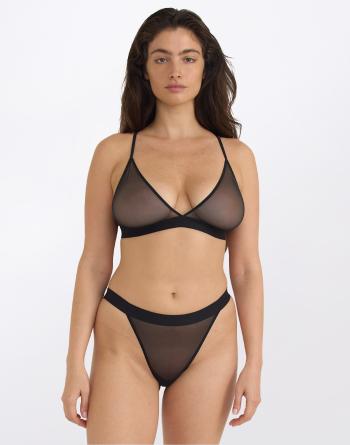 Organic Basics Mesh Triangle Bralette Black S