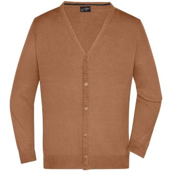 James & Nicholson Pánský bavlněný svetr JN661 - Camel | XXXL