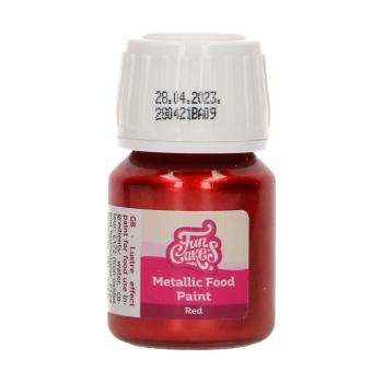 Cakesupplies Červená jídla metalická barva Metallic Food Paint Red 30 ml