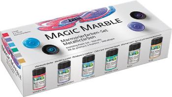 Kreul Magic Marble Sada barev pro mramorování Metallic Colours 6 x 20 ml