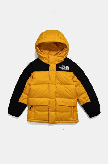 Dětská péřová bunda The North Face HMLYN DOWN SHORT PARKA žlutá barva, NF0A88UY56P1