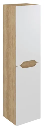 SAPHO WAVE skříňka vysoká 35x140x30cm, levá/pravá, bílá/dub alabama WA245-3022