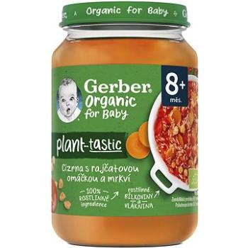 GERBER ORGANIC 100% rostlinný příkrm cizrna s rajčatovou omáčkou a mrkví 190 g (7613287938879)