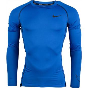 Nike PRO DRI-FIT Pánské triko s dlouhým rukávem, modrá, velikost