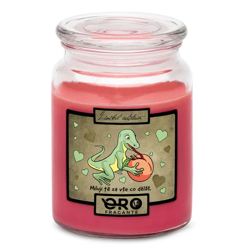 Svíčka Miluji tě – ještěr (Vůně svíčky: Višně v čokoládě)