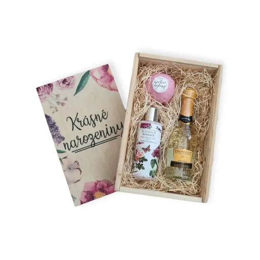 Dřevěná bedna k narozeninám pro ženu