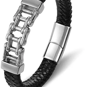 Kožený náramek – BXG6061 - 21,5cm (2739)