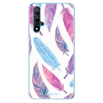 Odolné silikonové pouzdro iSaprio - Feather Pattern 10 - Huawei Nova 5T