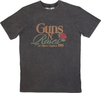 Guns N' Roses Tričko California 1985 Stone Wash Unisex Charcoal Grey XL