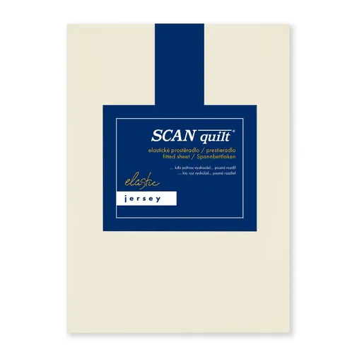 SCANquilt napínací prostěradlo JERSEY ELASTIC LYCRA natur 90 x 200 cm (výška matrace do 30 cm)