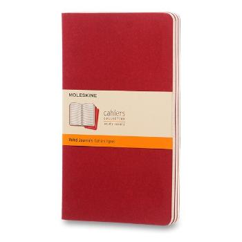 Sešity Moleskine Cahier VÝBĚR BAREV, 3KS - měkké desky - L, linkovaný 1331/22372 - Sešity Moleskine Cahier červený