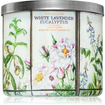 Bath & Body Works White Lavender Eucalyptus vonná svíčka 411 g