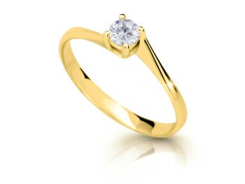 Cutie Diamonds Zásnubní prsten ze žlutého zlata s diamantem DZ6896-1957-10-X-1 54 mm