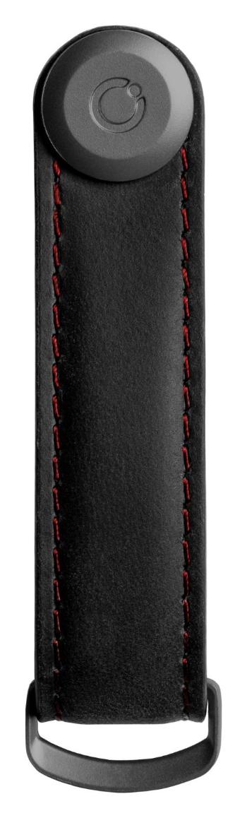 Orbitkey Crazy Horse Obsidian Black with Red Stitching