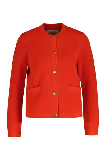 KARDIGÁN GANT COTTON KNIT JACKET PERFECT RED