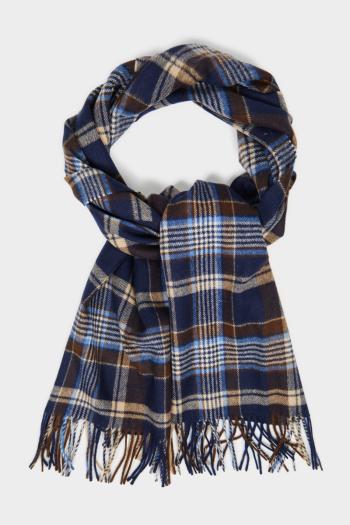 ŠÁLA GANT CHECK WOVEN SCARF MARINE