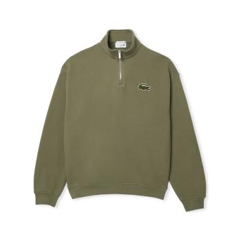Lacoste  Loose Fit Zip Neck Sweatshirt - Vert Kaki  Mikiny Zelená