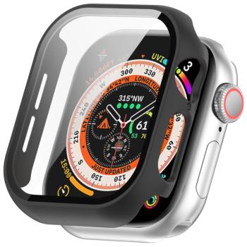 PC FULL COVER Plastový kryt so sklom pre Apple Watch 10 42mm čierny