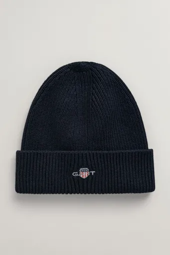 ČEPICE 7-16 LET GANT SHIELD COTTON BEANIE EVENING BLUE