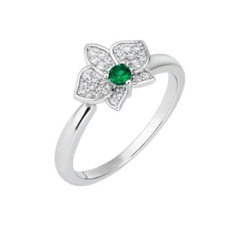 Preciosa Okouzlující stříbrný prsten Evergreen Royal Lagoon 5442 66 52 mm