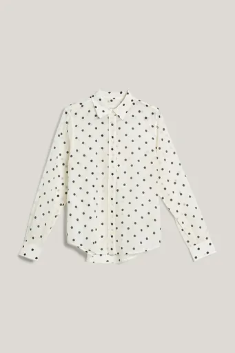 KOŠILE GANT REG DOT PRINT CTN SILK SHIRT EGGSHELL
