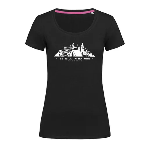 Bontis Dámské tričko BE WILD IN NATURE - Černá | L