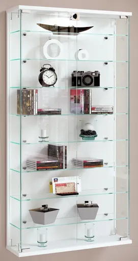 VCM Nástěnná vitrína Relas L, bílá