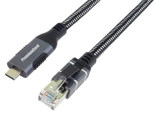 PremiumCord Ethernetový kabel USB-C -