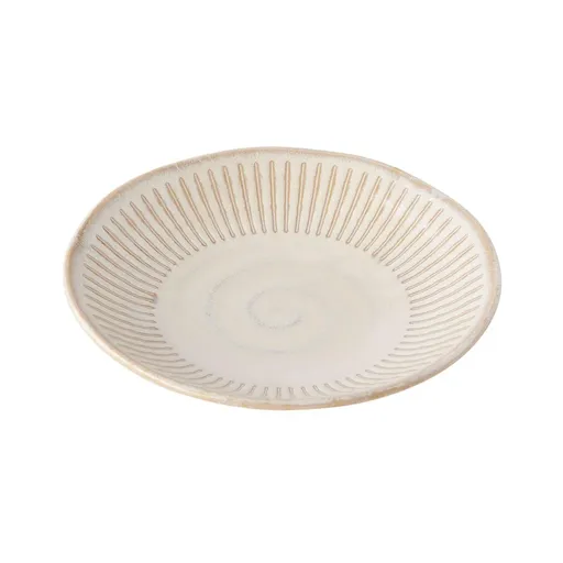 Talíř na tapas RIDGED ALABASTER 16 cm, béžová, keramika, MIJ