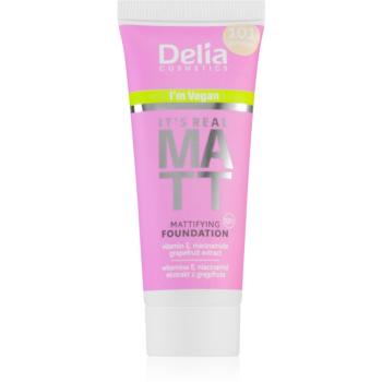 Delia Cosmetics It's Real Matt matující make-up odstín 105 honey 30 ml