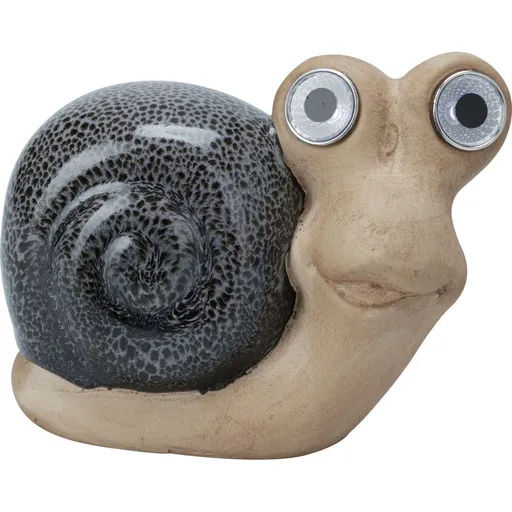 Solární zahradní dekorace Šnek, porcelán, 11 x 6,6 x 13,5 cm