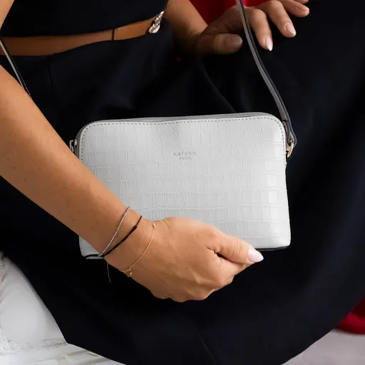 Kožená dámská crosbody kabelka Katana Sini - krémová