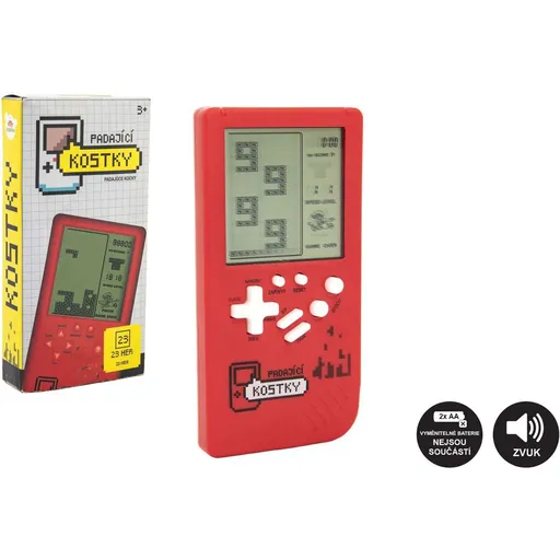 Digitální hra Padající kostky Tetris hlavolam 14 x 7 cm