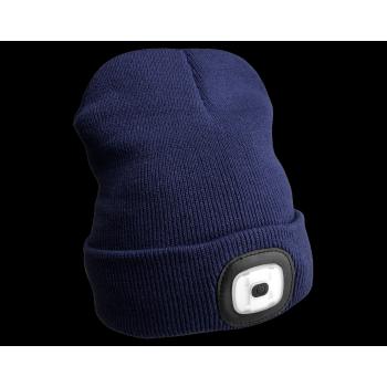 Sixtol Čiapka s čelovkou 45 lm, USB, uni, modrá