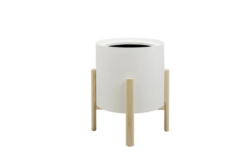 Kulatý samozavlažovací květináč ASHI, více variant - Hobby Flower Barva: bílá, Rozměry: Ø 41 x 51