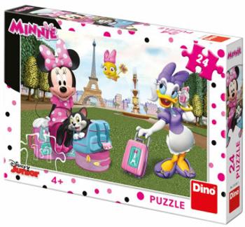 Puzzle Minnie v Paříži 24 dílků