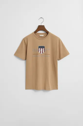TRIČKO GANT ARCHIVE SHIELD SS T-SHIRT DARK KHAKI